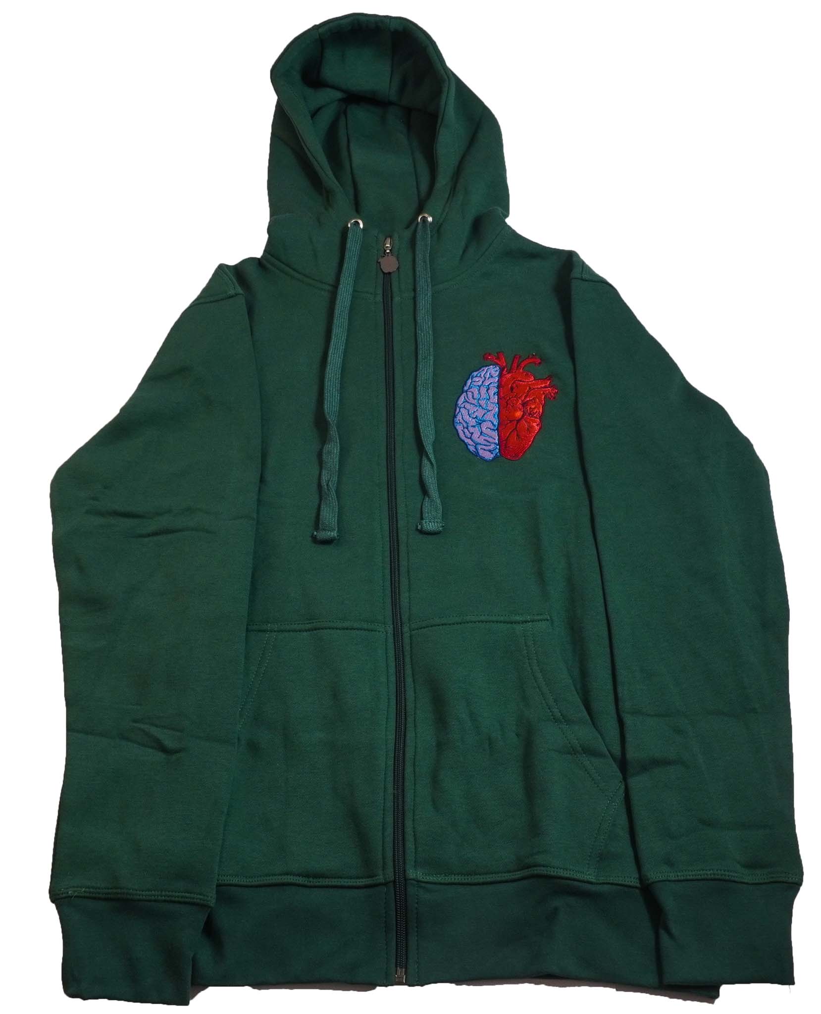 Front of Forest Green Attrutrait Hoodie