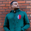 Forest Green Zip Up Hoodie Attrutrait Classic